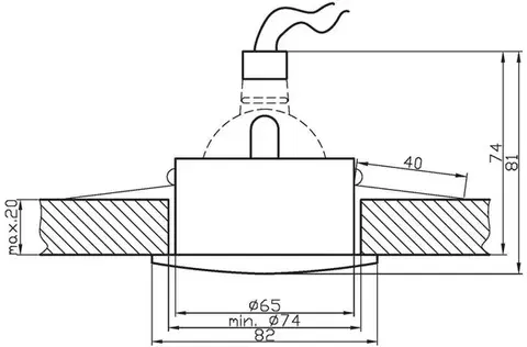 Stropní svítidlo Sh-07 IP65 Mr16