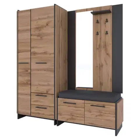Šatní skříň AMONI 2D2S/45 Tempo Kondela