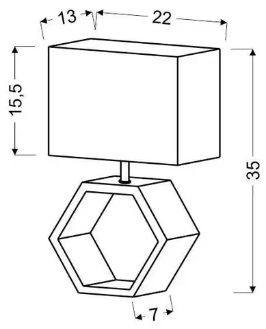 Stolní lampa 1X40W E27 béžová VIDAL