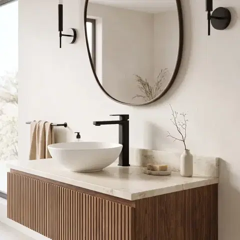 REA Umyvadlový baterie Arlo Black, vysoká REA-B4586