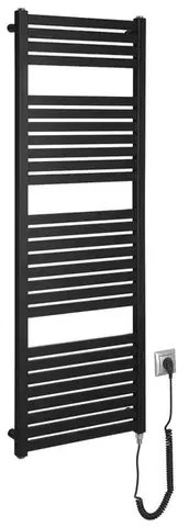AQUALINE TONDI-E elektrické otopné těleso rovné 450x1330 500 W, černá mat DE476T