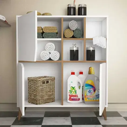 Víceúčelová skříňka Pulse - White, Walnut