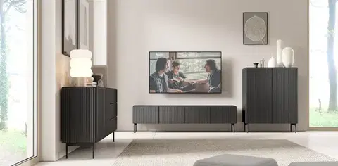 ArtLas TV stolek POLY 195 4D | černá