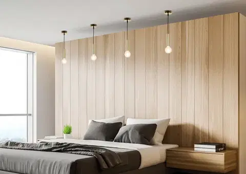 Závěsná lampa zlatá kovová 142 mm Dallas Ledea