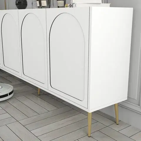 Konzolový stolek Lyon 80 - White, Gold