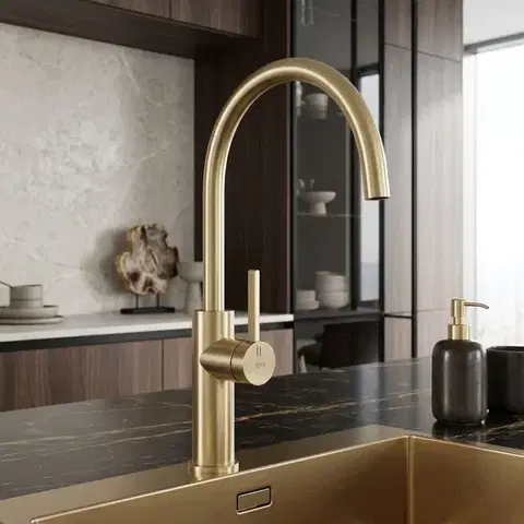 REA Kuchyňská baterie Rivo Brush Gold REA-B9342
