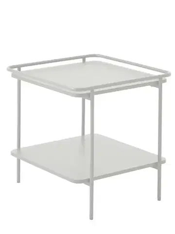 Estila Příruční stolek Koge, světle šedý kov, 45 cm