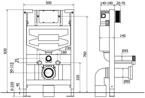 MEXEN/S WC předstěnová instalační sada Fenix XS-F s mísou WC Rico + sedátko softclose, tmavě šedá mat 68030724071