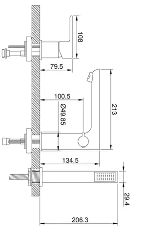 INVENA 3-otvorová vanová baterie DOKOS chrom BW-19-S01-V