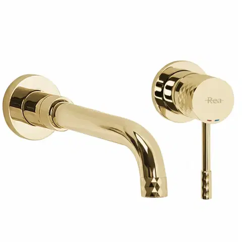 REA Podomítková umyvadlová baterie LUNGO Diamond Gold + BOX REA-B0539