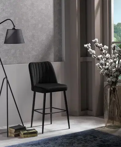 Bar Stool Set (2 Pieces) Vento - Black