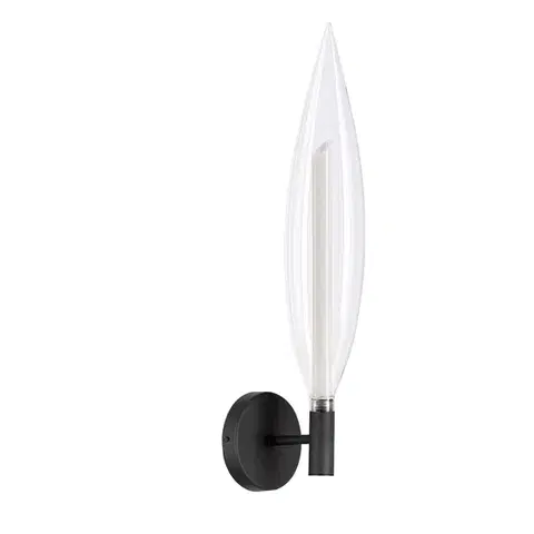 Kinkiet Nordic szklany czarny transparentny do salonu 1x5W G9