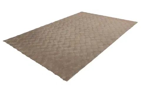 Obsession, Kusový koberec Diamond Cut 800 Taupe, 80x150, hnědá, ložnice