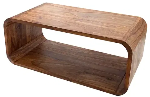 Estila Luxusní designový konferenční stolek z masivu Circle 100cm