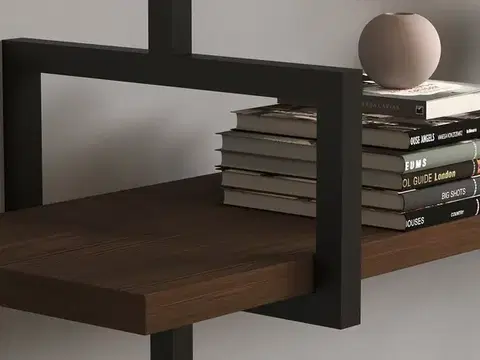 Nástěnná police Uras - Walnut