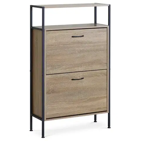 Botník s policemi G1007 OAK, dub, 2 patra