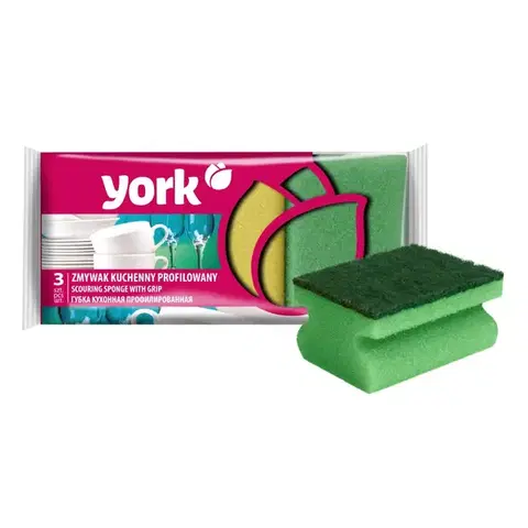 YORK - Houbička na nádobí 3ks tvarovaná
