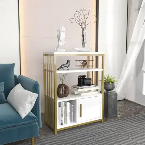 Knihovna Letos - White, Gold