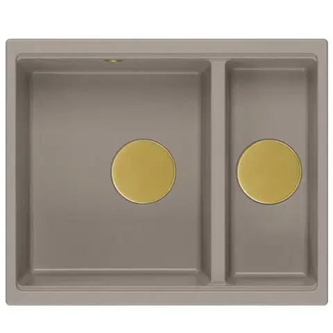Quadron Granitový dřez Logan 150 Beige Měď HCQL5646U4-C1_U