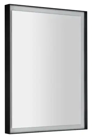SAPHO SORT zrcadlo s LED osvětlením 60x80cm, senzor, 2700-6500K, černá mat ST080S