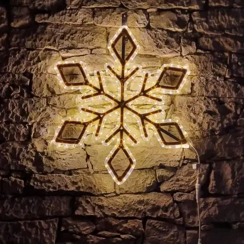 DecoLED LED světelná vločka IX, sada na VO 3D tisk, 72 cm, teple bílá