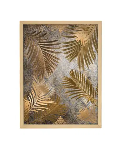 Obraz Golden Leaves 30x40cm gold