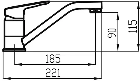NOVASERVIS Umyvadlová dřezová baterie Metalia 54 FLOW, chrom 54096,0E