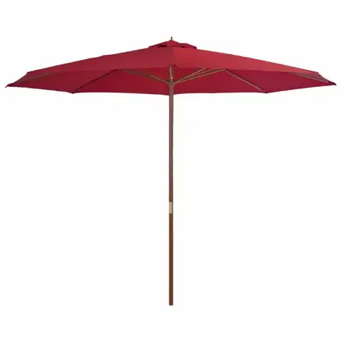 Slunečník Ø 350 cm látka / dřevo Dekorhome
