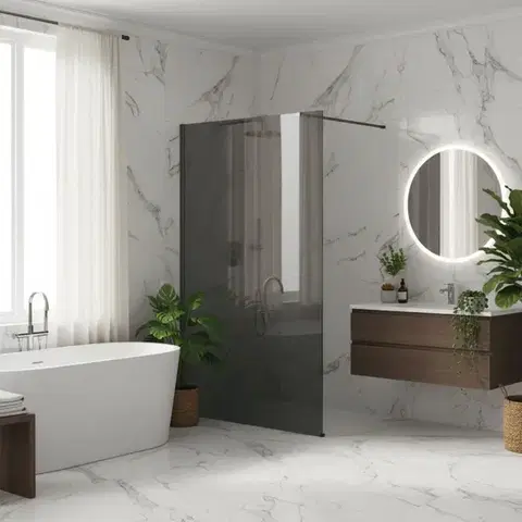 REA/S Sprchová zástěna Flexi Grey / Titan 120 KPL-K99482