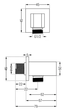 MEXEN/S Cube DR02 podomítkový sprchový SET + slim sprcha 25, chrom 77502DR0225-00