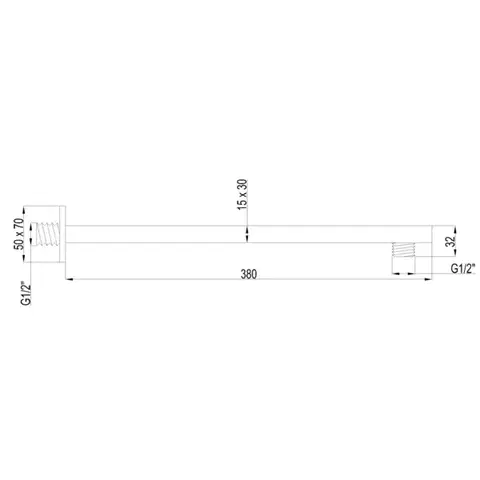 INVENA Sprchové rameno 40cm SC-P1-031-H