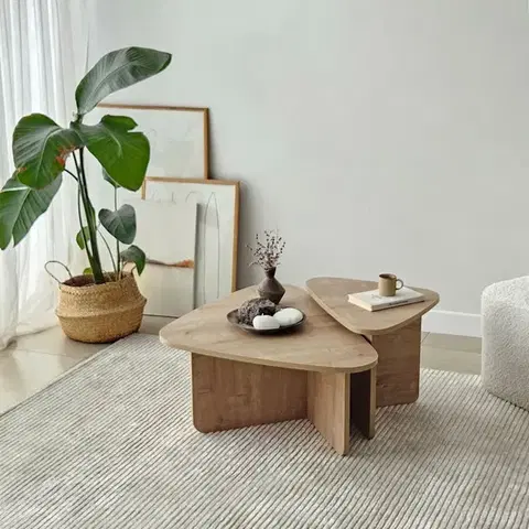 Sada konferenčních stolků Ballare Set - Sapphire Oak