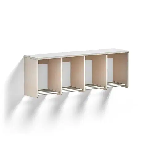 Botník EBBA, 4 přihrádky, bílá
