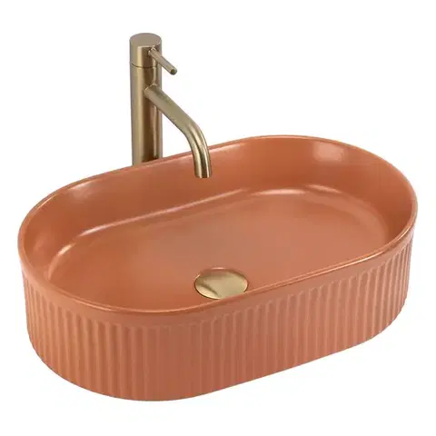 REA Umyvadlo na desku Vanda Cinnamon Matt 49x31 REA-U6377