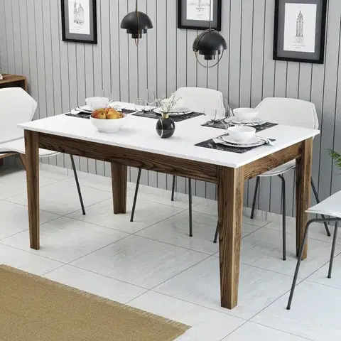 Jídelní stůl Milan 514 - Walnut, White
