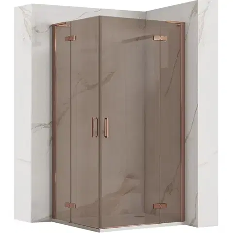 REA/S Sprchová kabina Hugo Double 80x100 Copper Brush KPL-K6973