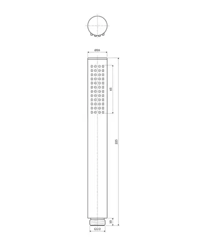 OMNIRES MICROPHONE sprchová růžice, bílá mat MICROPHONEX-RWM