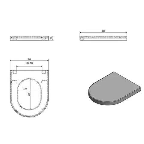 GSI WC sedátko, Soft Close, Quick Release, bílá MS86CN11