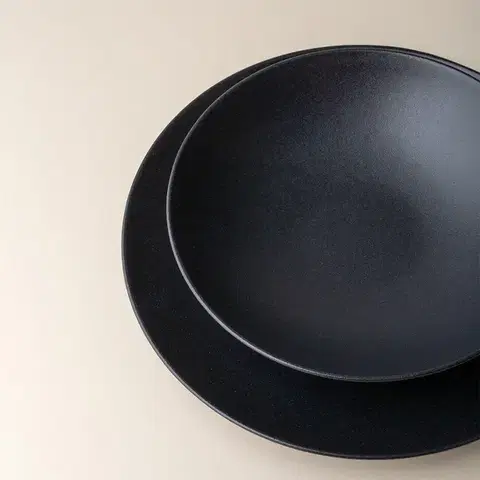 Talíř hluboký 21,5 cm 4 ks — Basic černý matný - 492783