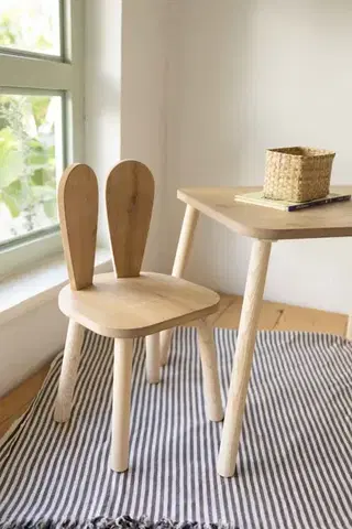 Kid's Table Set Bunny One Chair Set - Brown