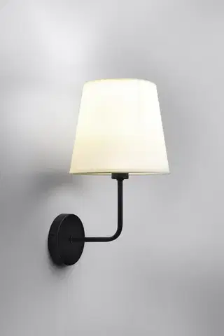 Matná černo-béžová nástěnná lampa Pasteri