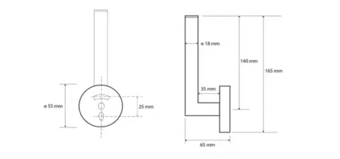 SAPHO X-ROUND WHITE držák toaletního papíru rezervní, bílá mat XR701W