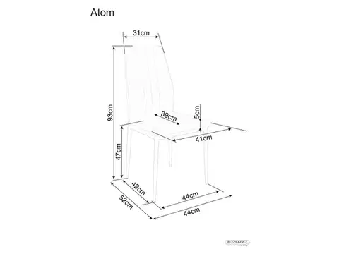 Jídelní židle ATOM VELVET Signal