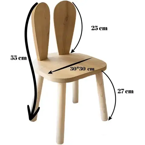Dětská židle Bunny Chair - Brown