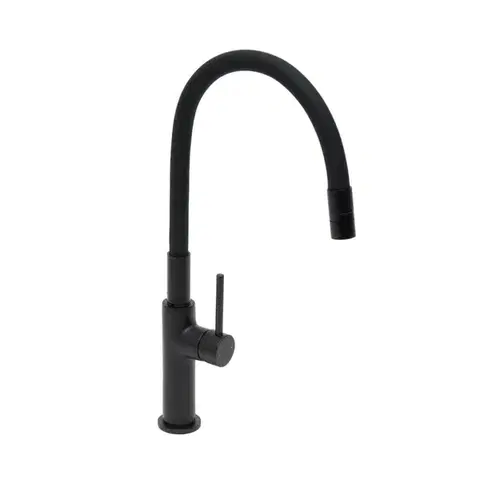 Dřezová baterie SAT se silikonovým ramínkem černá matná SATBSD290CM SATBSD290CM