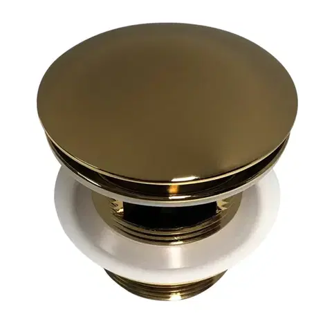 CERANO Vanová výpusť click-clack s přepadem 6/4 " zlatá lesklá CER-429157