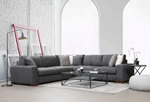 Hanah Home Rohová sedací souprava LOOP 7 antracit