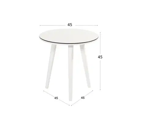 Zahradní Stolek Sophie Studio průměr 45 cm, výška 45 cm - bílý
