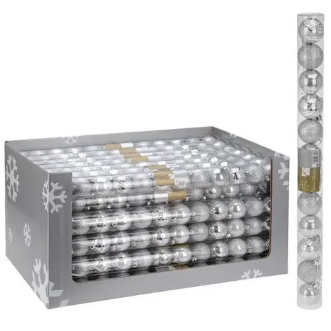 PROHOME - Koule 5cm sada 12ks stříbrné