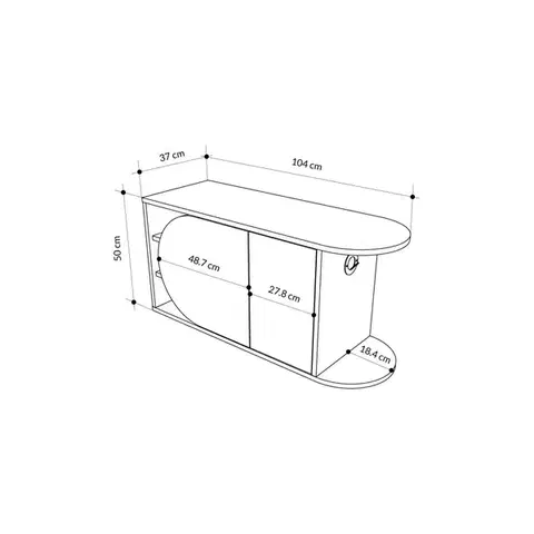 Botník Nova Shoe Bench - Oak, White